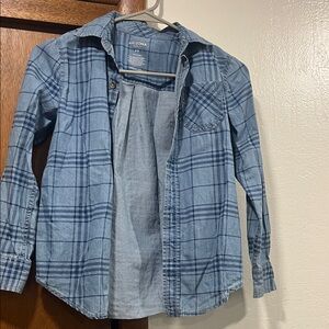 Arizona Jean Company Kids Light Blue Checkered Shirt